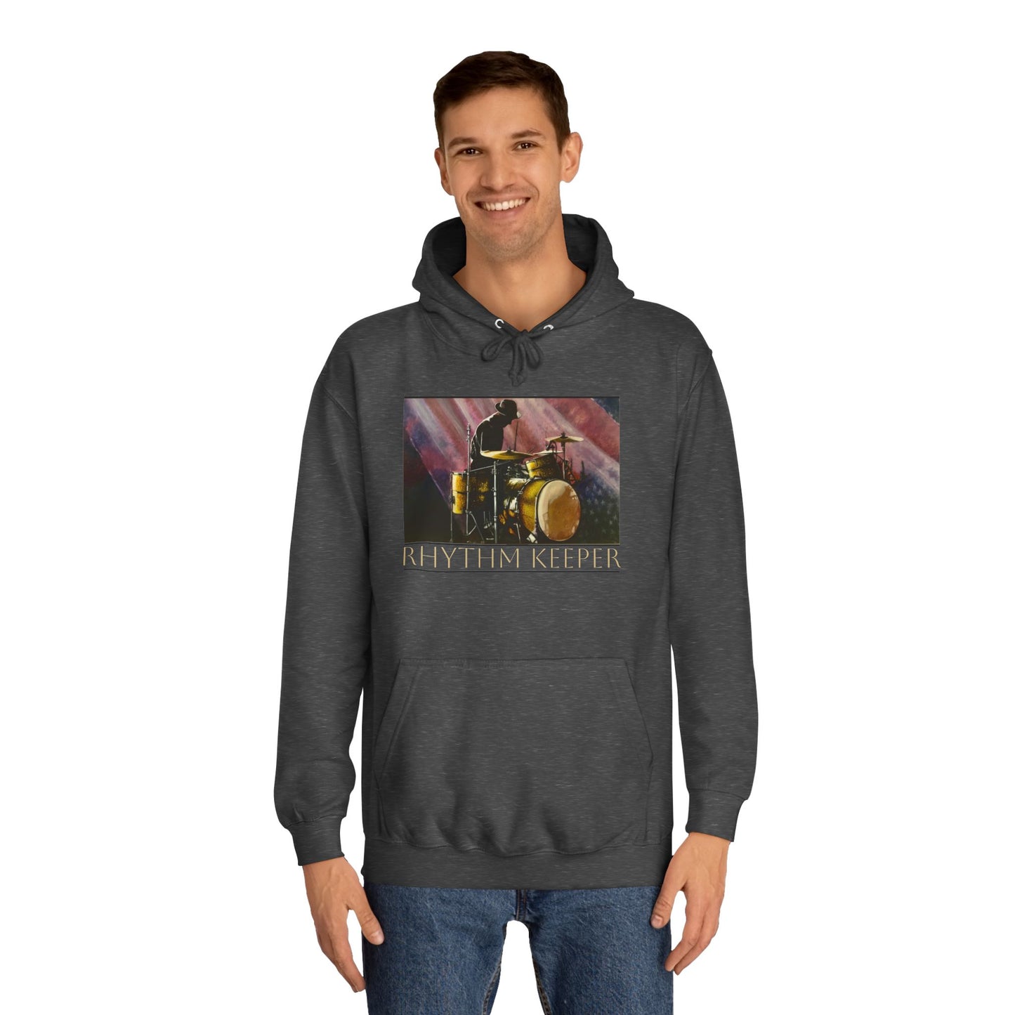 Unisex College Hoodie, Percussionist, Drummer, Band, Rhythm Master, Soul Music Collection