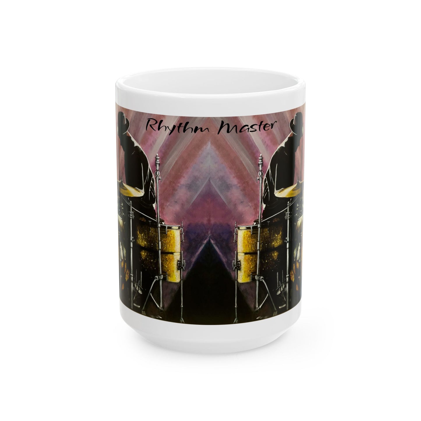 Ceramic Mug, (11oz, 15oz), Drummer, Rhythm Master, Soul Music Collection