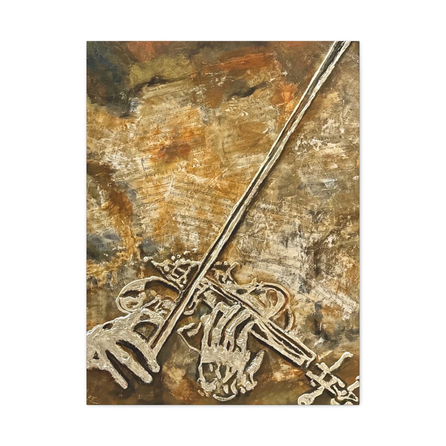 Matte Canvas, Stretched, 1.25", Voila Violin, Orchestra, Artwork, Soul Music Collection