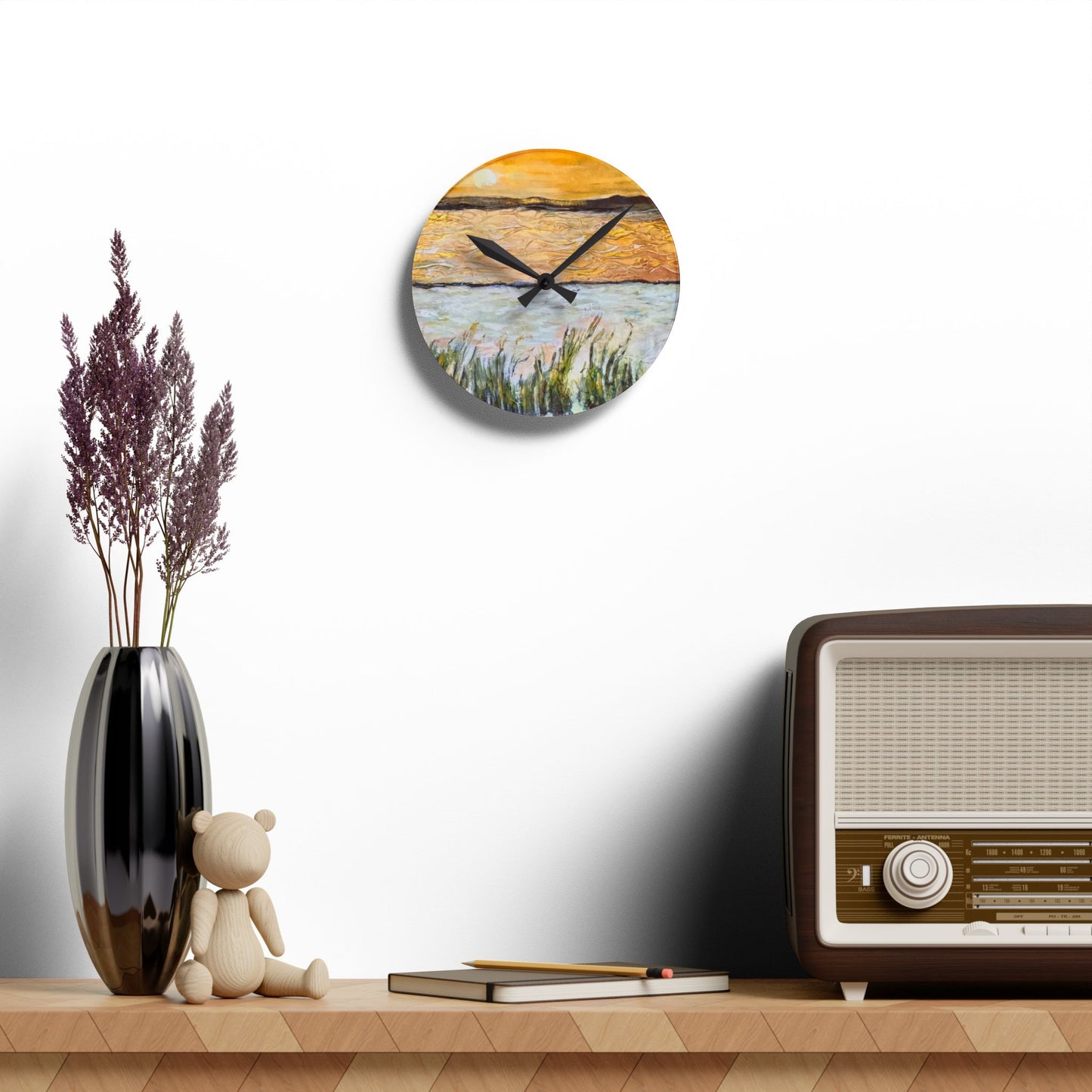 Acrylic Wall Clock, Paradise at Navarre, Beachwalker Club Collection