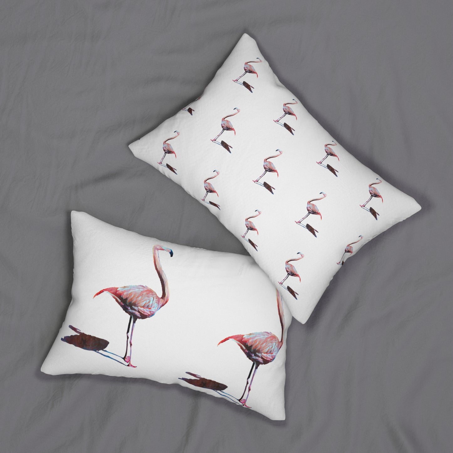 Spun Polyester Lumbar Pillow, Flamingo, Coastal, Beachwalker  Club Collection