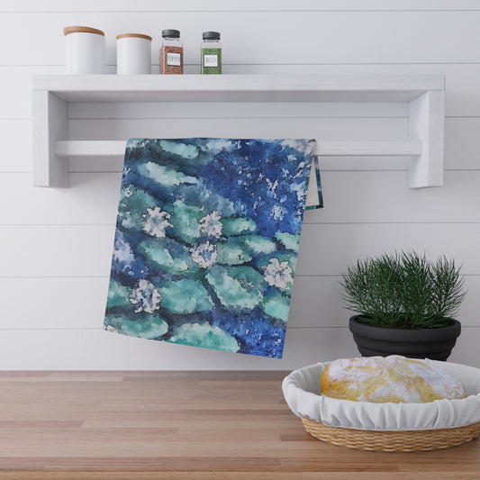 Tea Towels (cotton, poly), Water Lilies, FrediFreds Home Collection