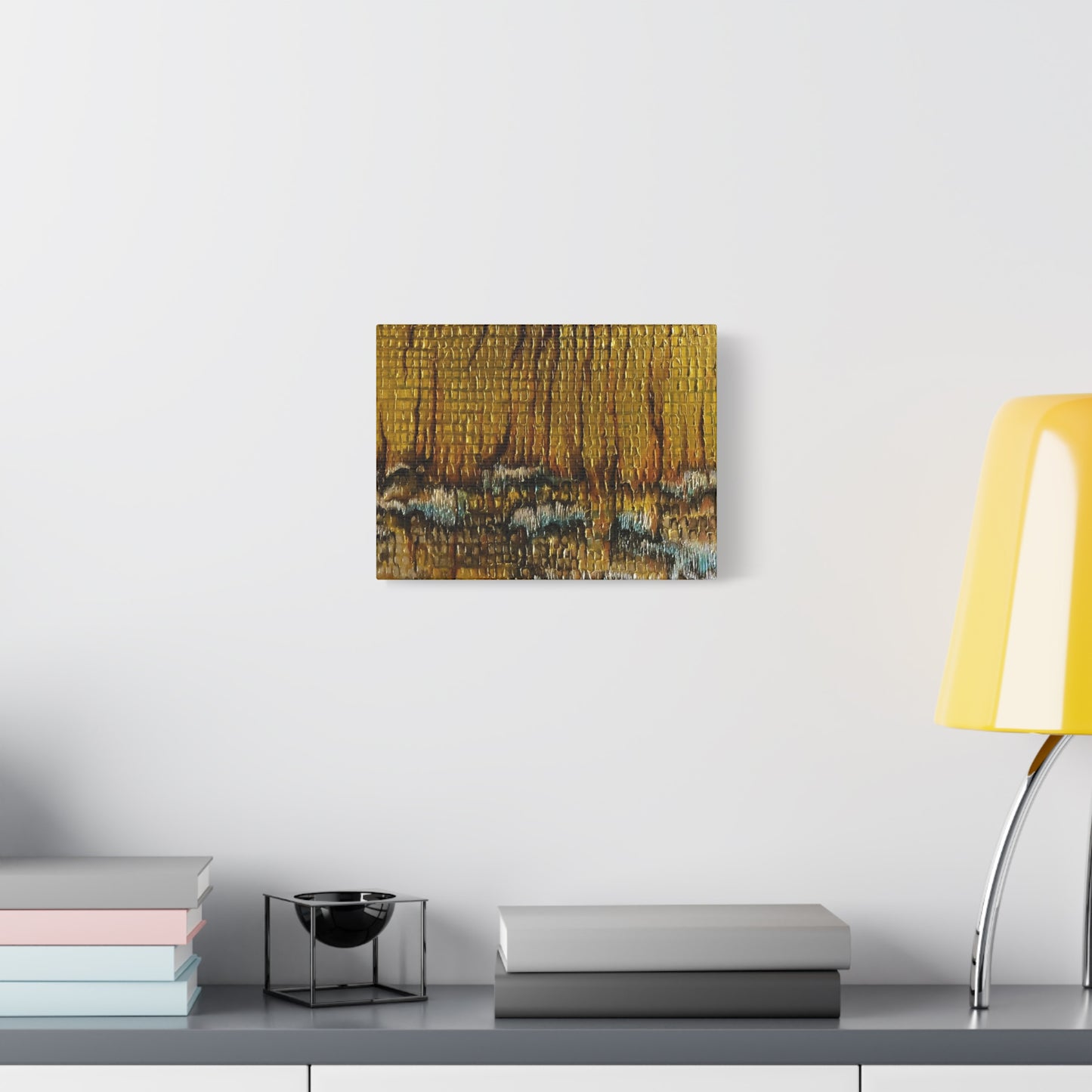 Matte Canvas, Stretched, 1.25", Gold Patina, Artwork, FrediFreds Home Collection