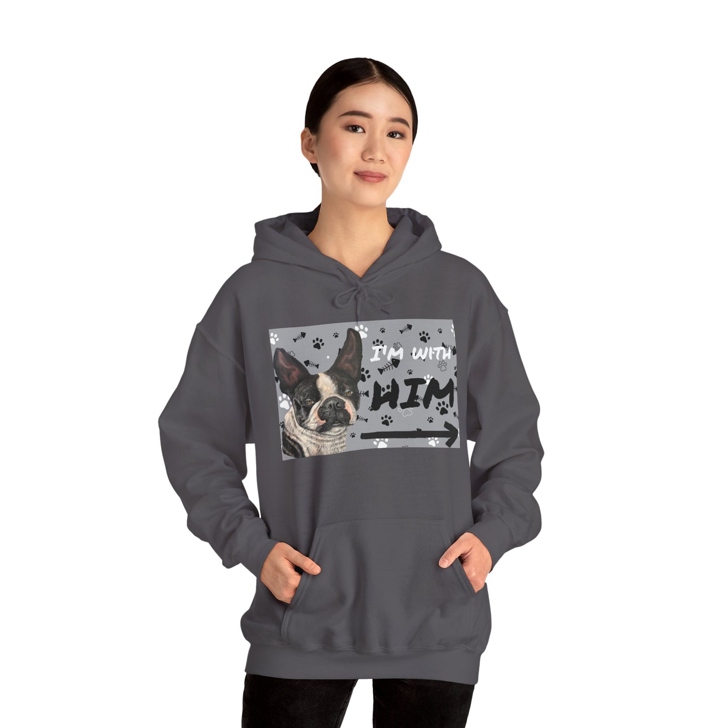 Unisex Heavy Blend™  Friendship Hooded Sweatshirt,   I'm Vibing with Them, Max Loves Pookie Collection