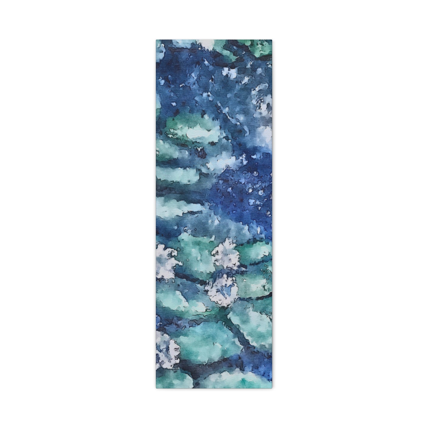 Matte Canvas, Stretched, 1.25", Water Lilies, Abstract, FrediFreds Home Collection