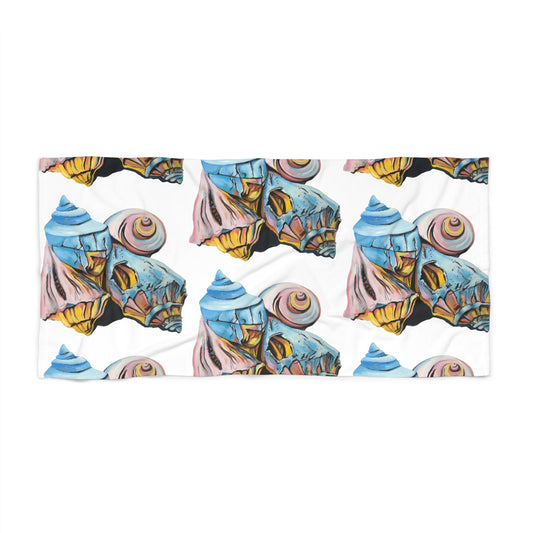 Beach Towel Artsy Pastel Beach Shells, Beachwalker Club Collection