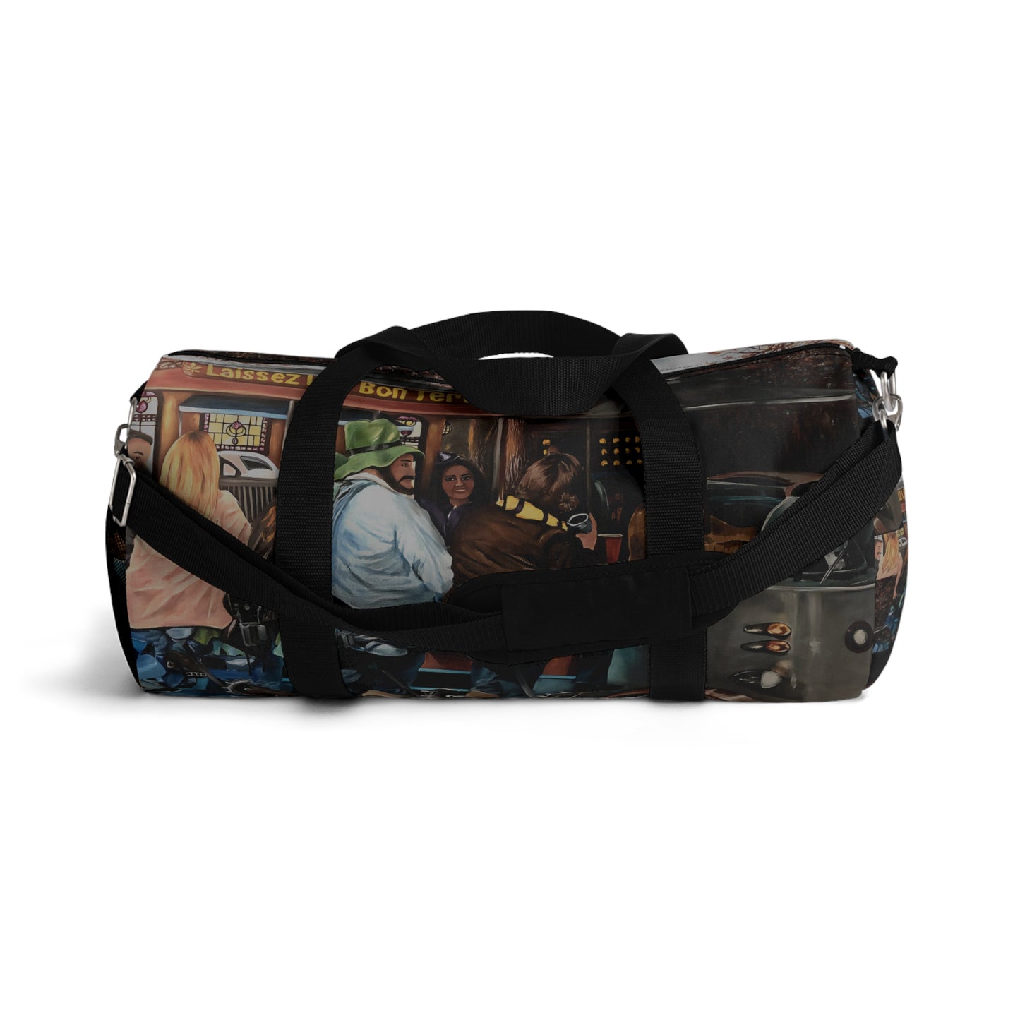 Duffel Bag With Print Design "Let the Good Times Roll"