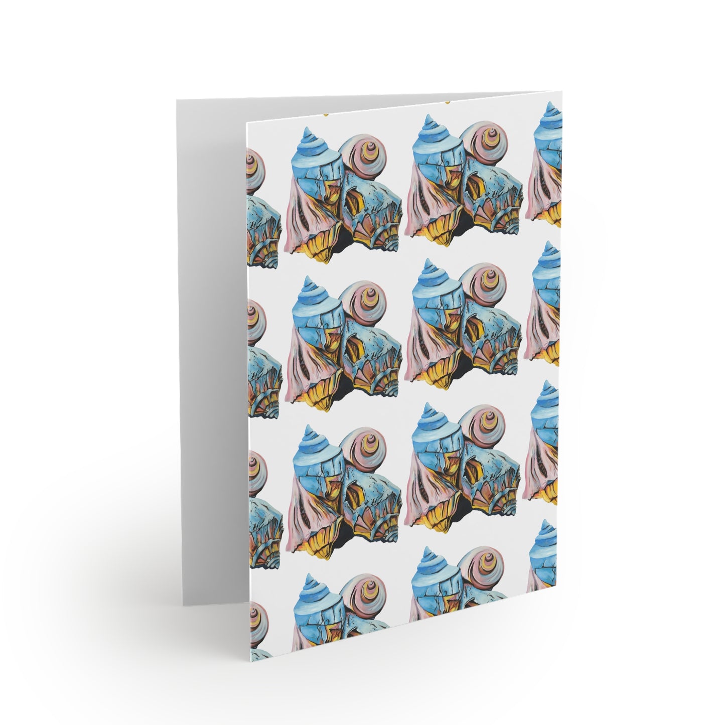 Greeting cards (8, 16, and 24 pcs), Artsy Pastel Beach Shells, Beachwalker Club Collection