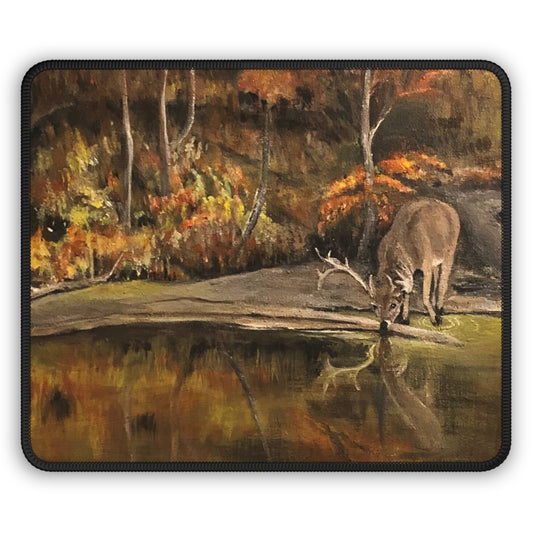 Gaming Mouse Pad, Deer Haven, Wildlife Art, Office, Home