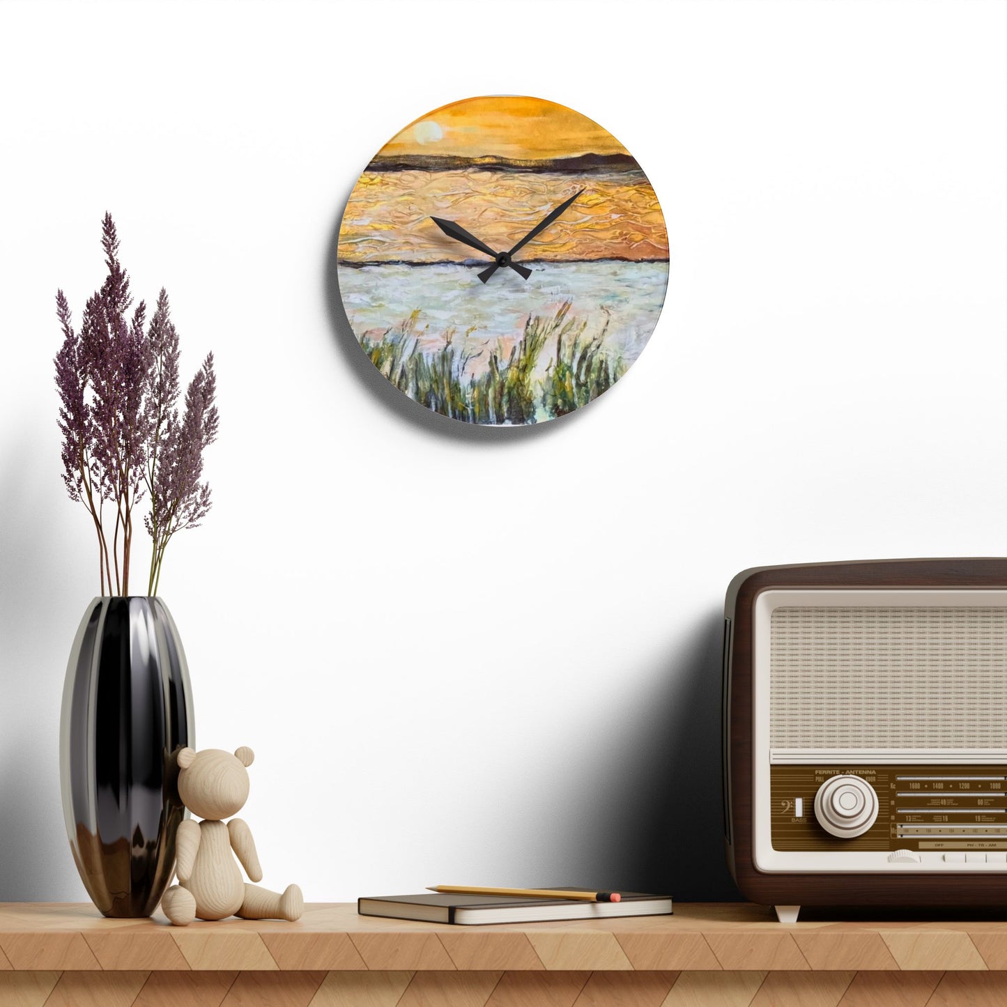 Acrylic Wall Clock, Paradise at Navarre, Beachwalker Club Collection