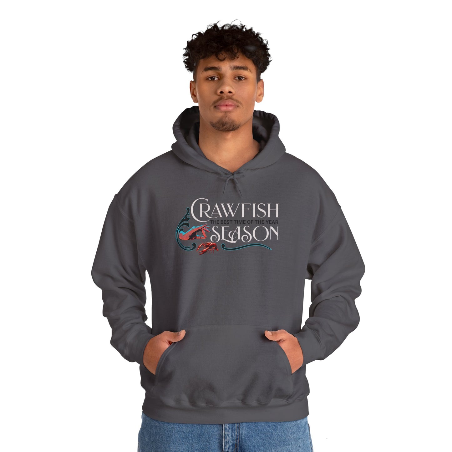 Unisex Heavy Blend™ Hooded Sweatshirt, Crawfish Season, Life on the Bayou Sweatshirt