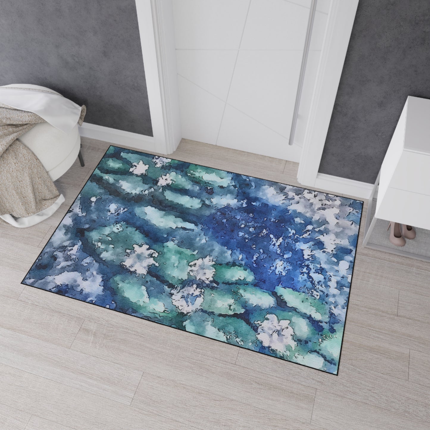 Heavy Duty Floor Mat, Water Lilies, FrediFreds Home Collection