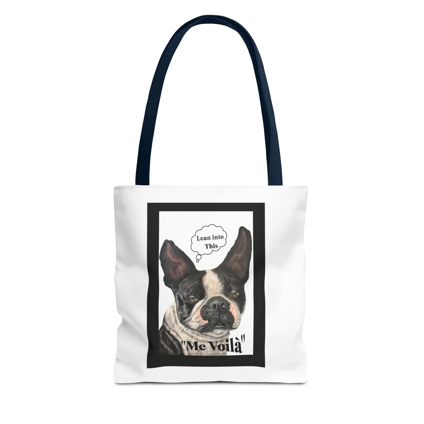 Tote Bag (AOP) "Lean on Me" Friendship Tote,  Dog Humor, Max Loves Pookie Collection