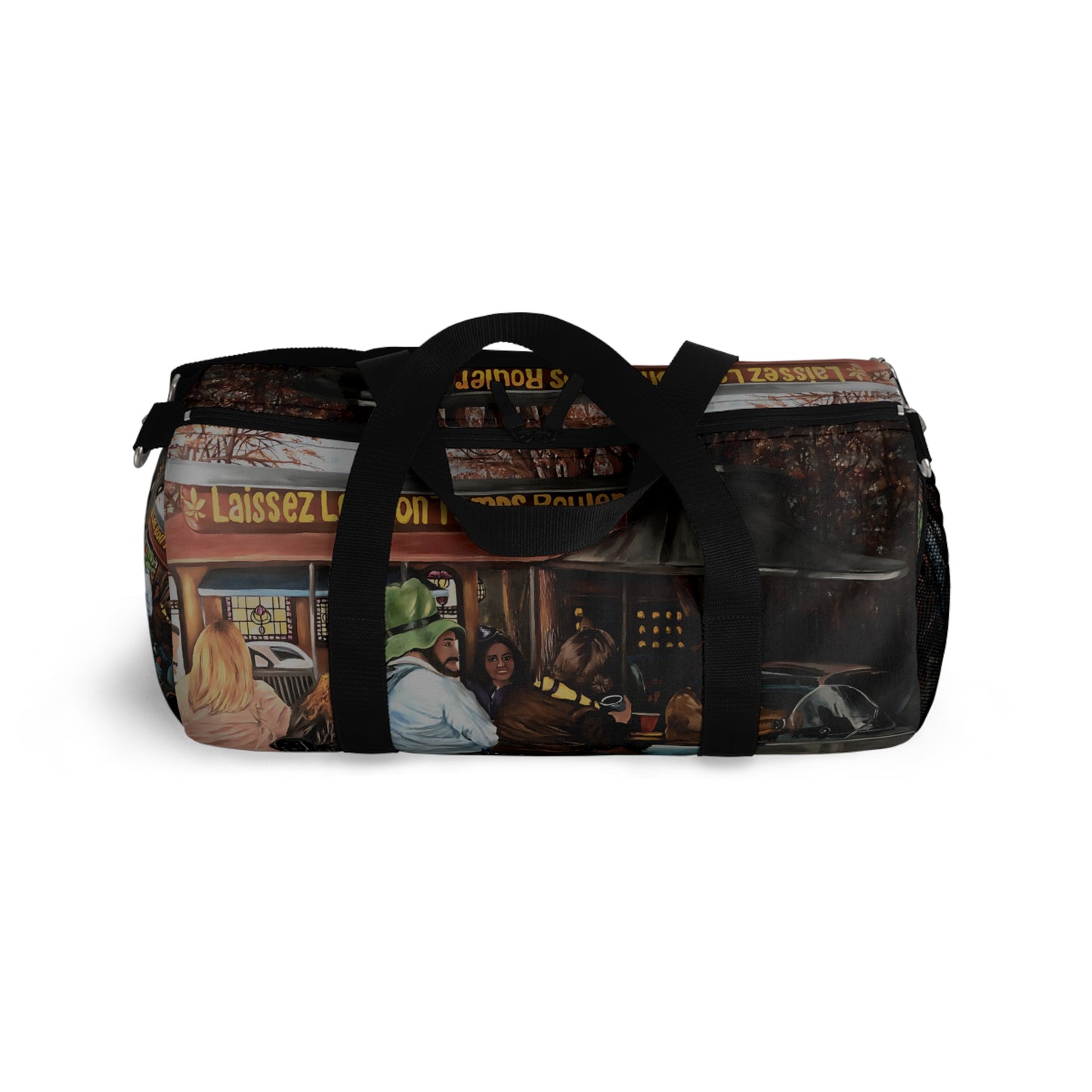 Duffel Bag With Print Design "Let the Good Times Roll"