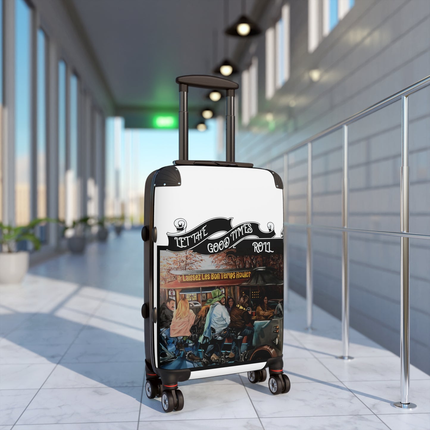 Suitcase - Artsy Design for Stylish Travelers, "Let the Good Times Roll"