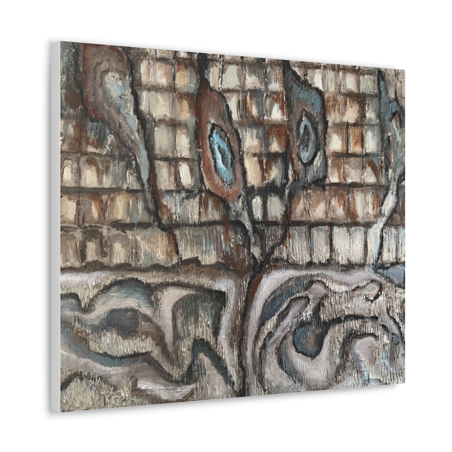 Canvas Gallery Wraps, Artsy, Abstract Oyster Shells, FrediFreds Home Collection