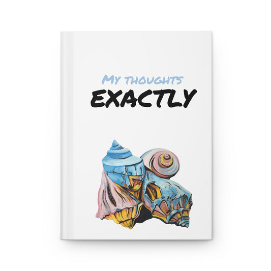 Hardcover Journal Matte, My Thoughts Exactly, Artsy Pastel Beach Shells, Beachwalker Club Collection