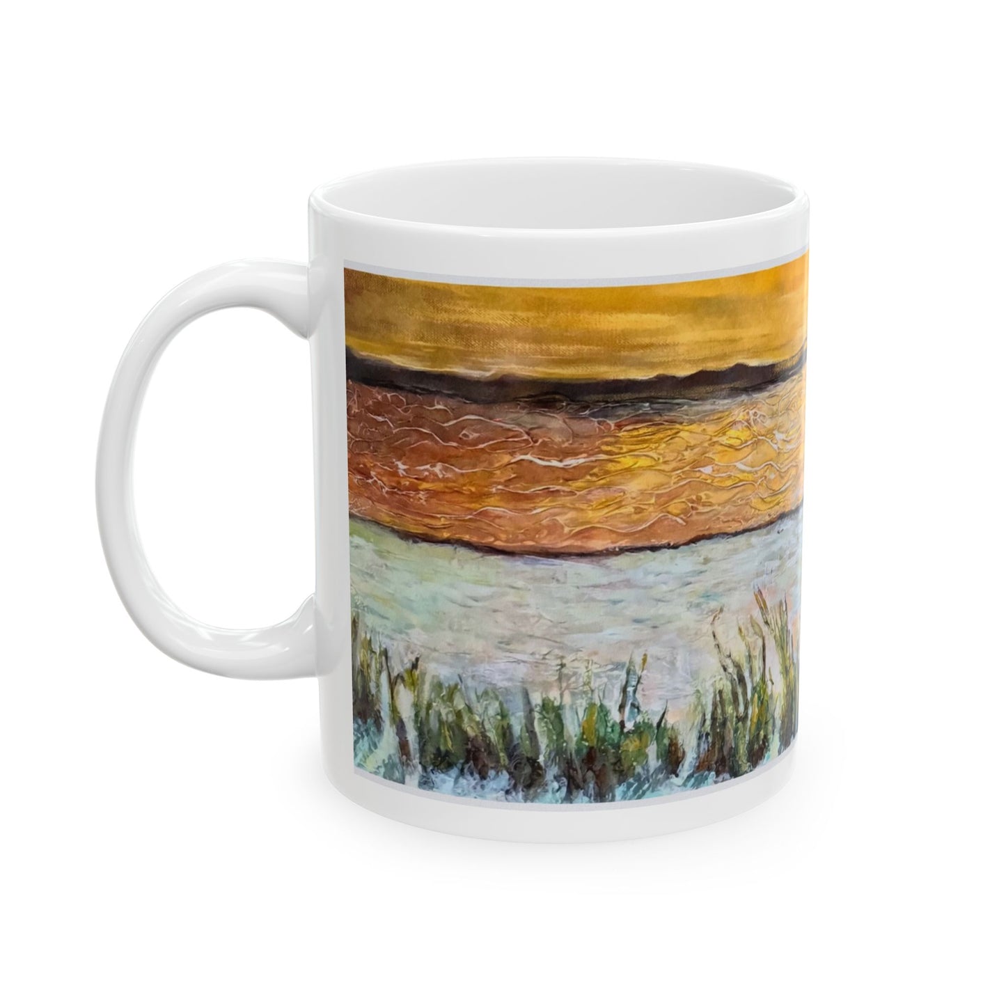 Ceramic Mug, (11oz, 15oz), Paradise, My Happy Place, Beachwalker Club Collection