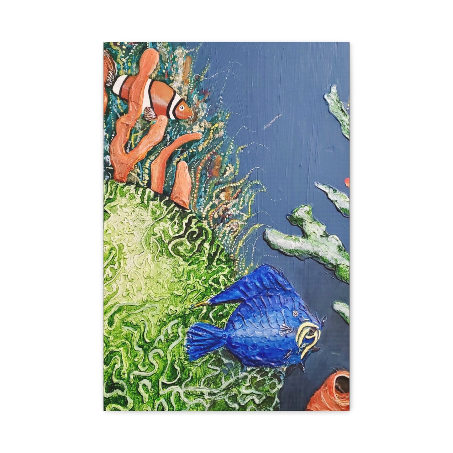 Matte Canvas, Stretched, 1.25", Ocean Life, Artwork, Beachwalker Club Collection