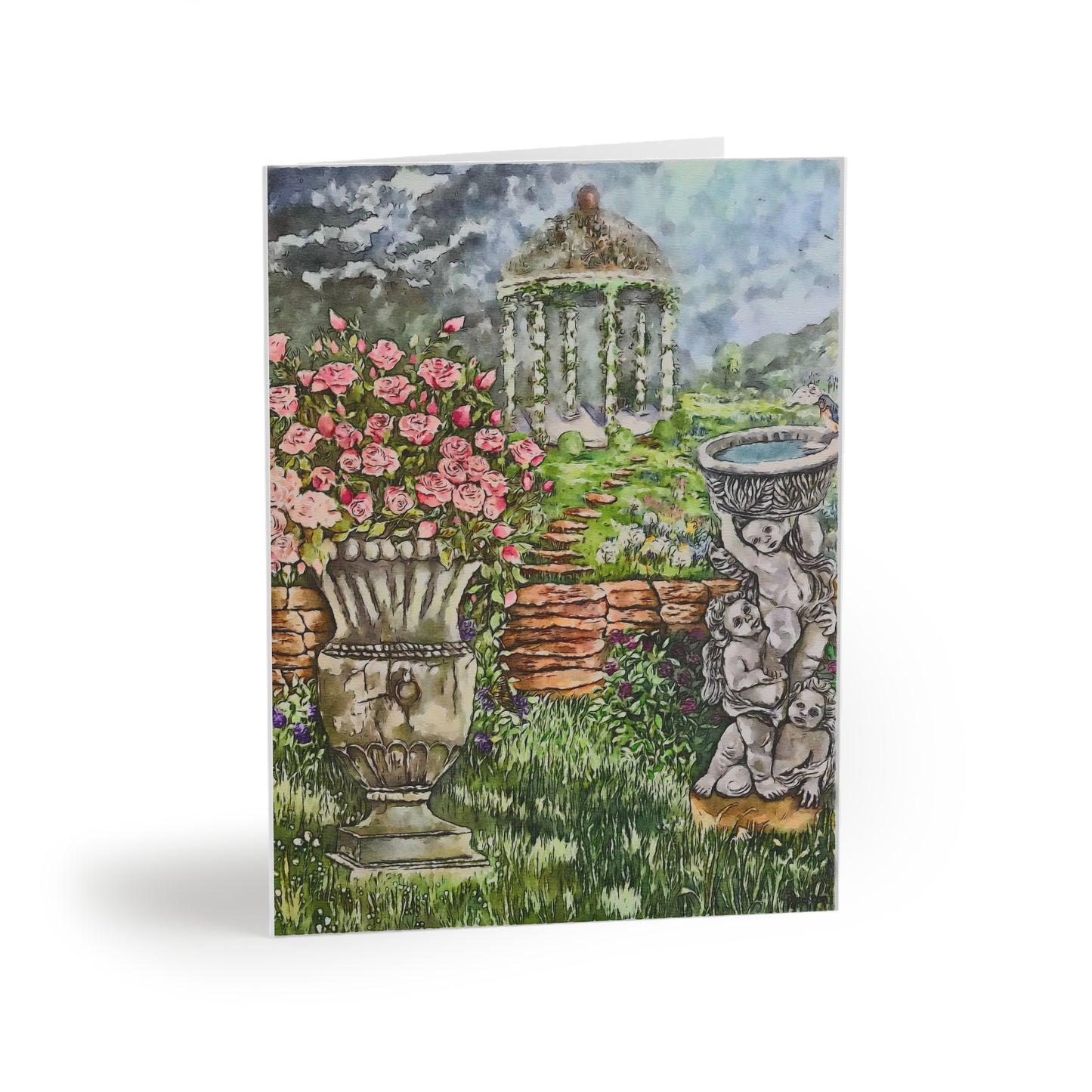 Greeting cards (8, 16, and 24 pcs), Original Artwork, My Secret Garden, FrediFreds Home Collection