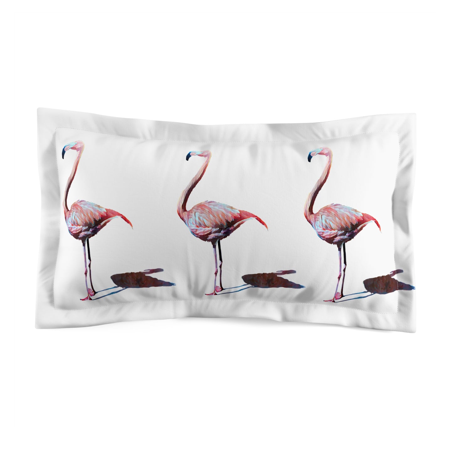 Microfiber Pillow Sham, Flamingo, Beachwalker Club Collection