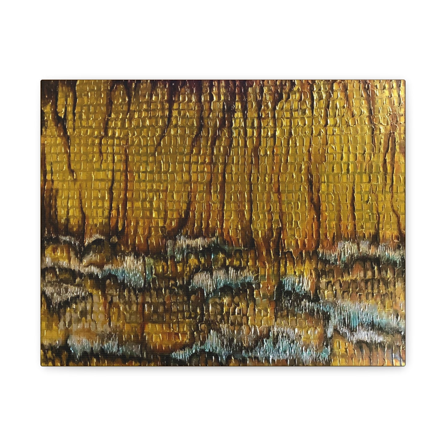 Matte Canvas, Stretched, 1.25", Gold Patina, Artwork, FrediFreds Home Collection