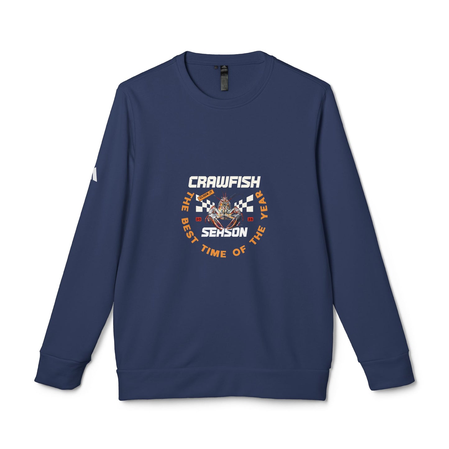 adidas Unisex Fleece Crewneck Sweatshirt, Clock It Crawfish Season, Life on the Bayou Collection