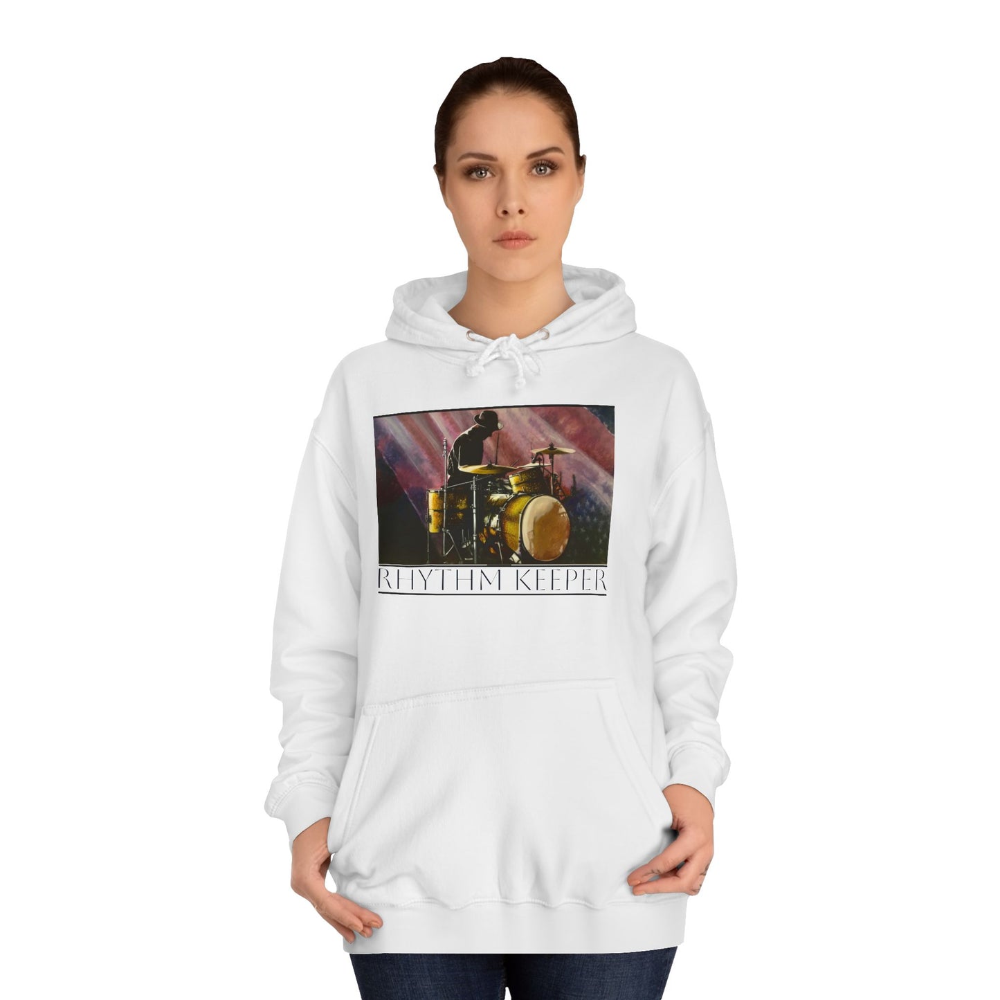 Unisex College Hoodie, Percussionist, Drummer, Band, Rhythm Master, Soul Music Collection