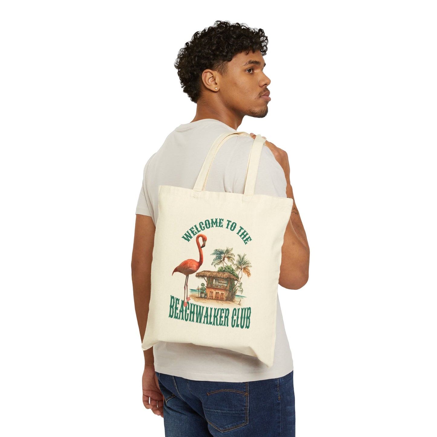 Cotton Canvas Tote Bag, Beachwalker Club Collection