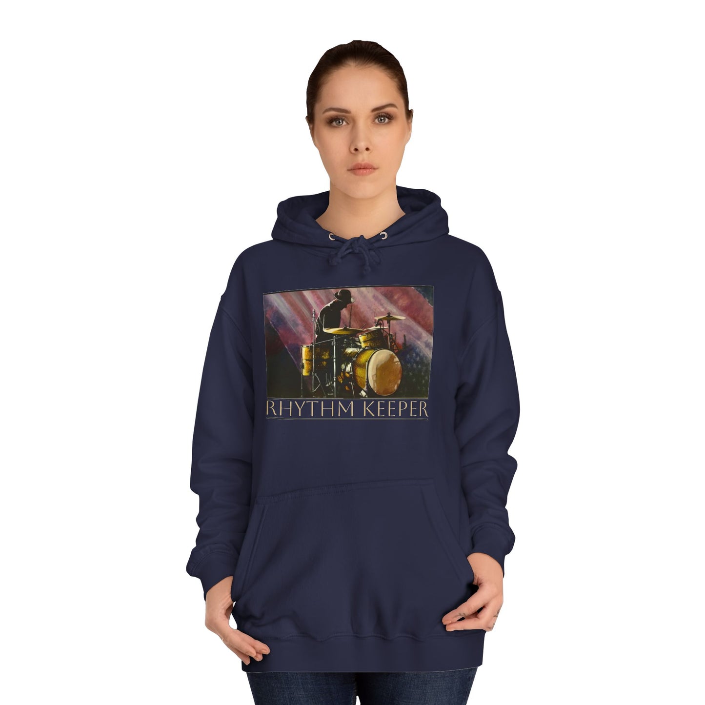 Unisex College Hoodie, Percussionist, Drummer, Band, Rhythm Master, Soul Music Collection