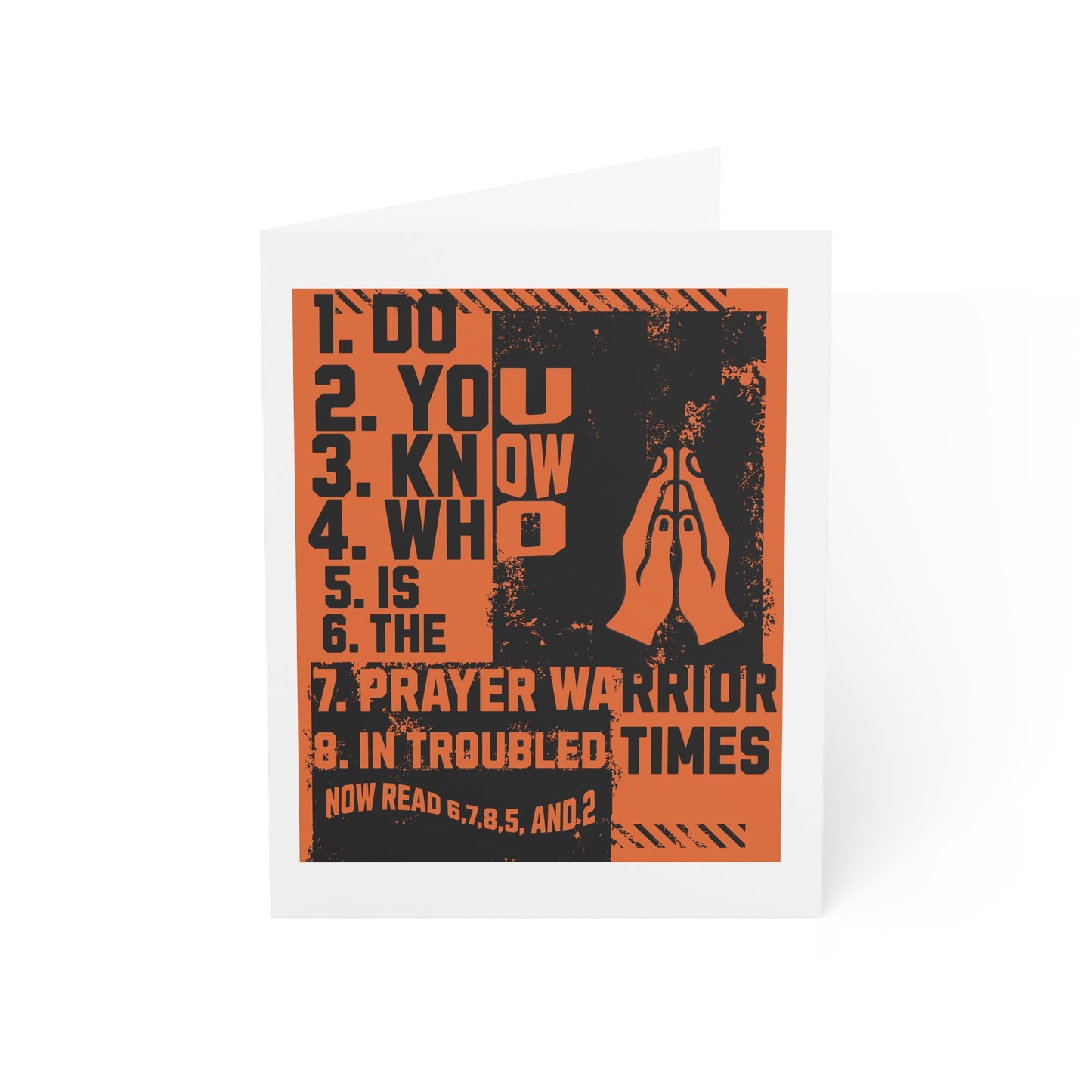 Greeting Cards (1, 10, 30, and 50pcs) "Prayer Warrior", FrediFreds Home Collection