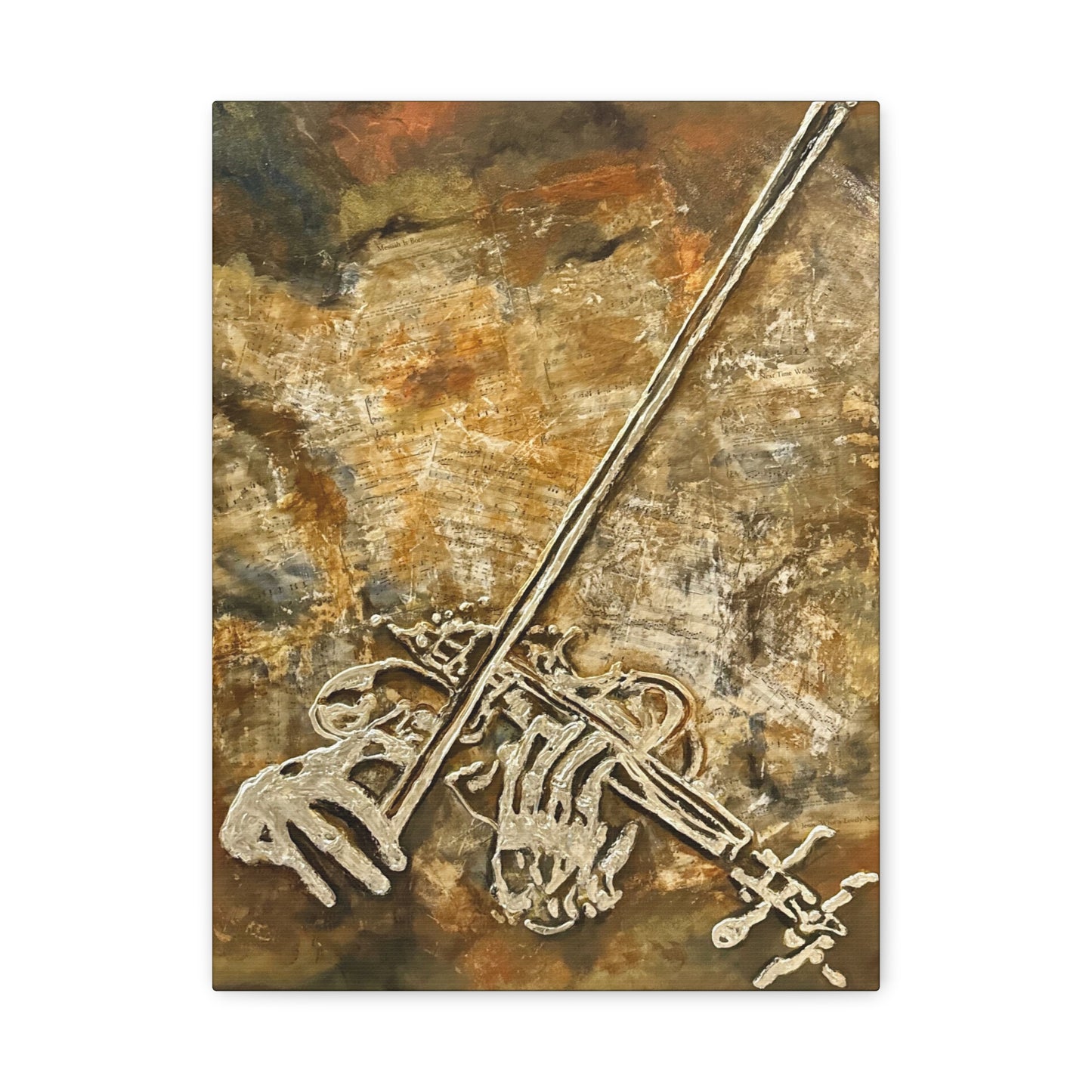 Matte Canvas, Stretched, 1.25", Voila Violin, Orchestra, Artwork, Soul Music Collection