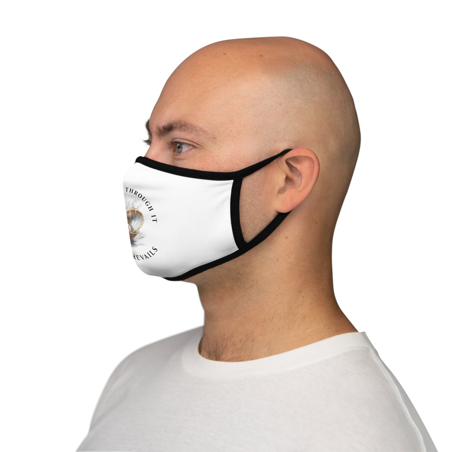 Fitted Polyester Face Mask, Grit Prevails, Gotta Grit Through It Collection