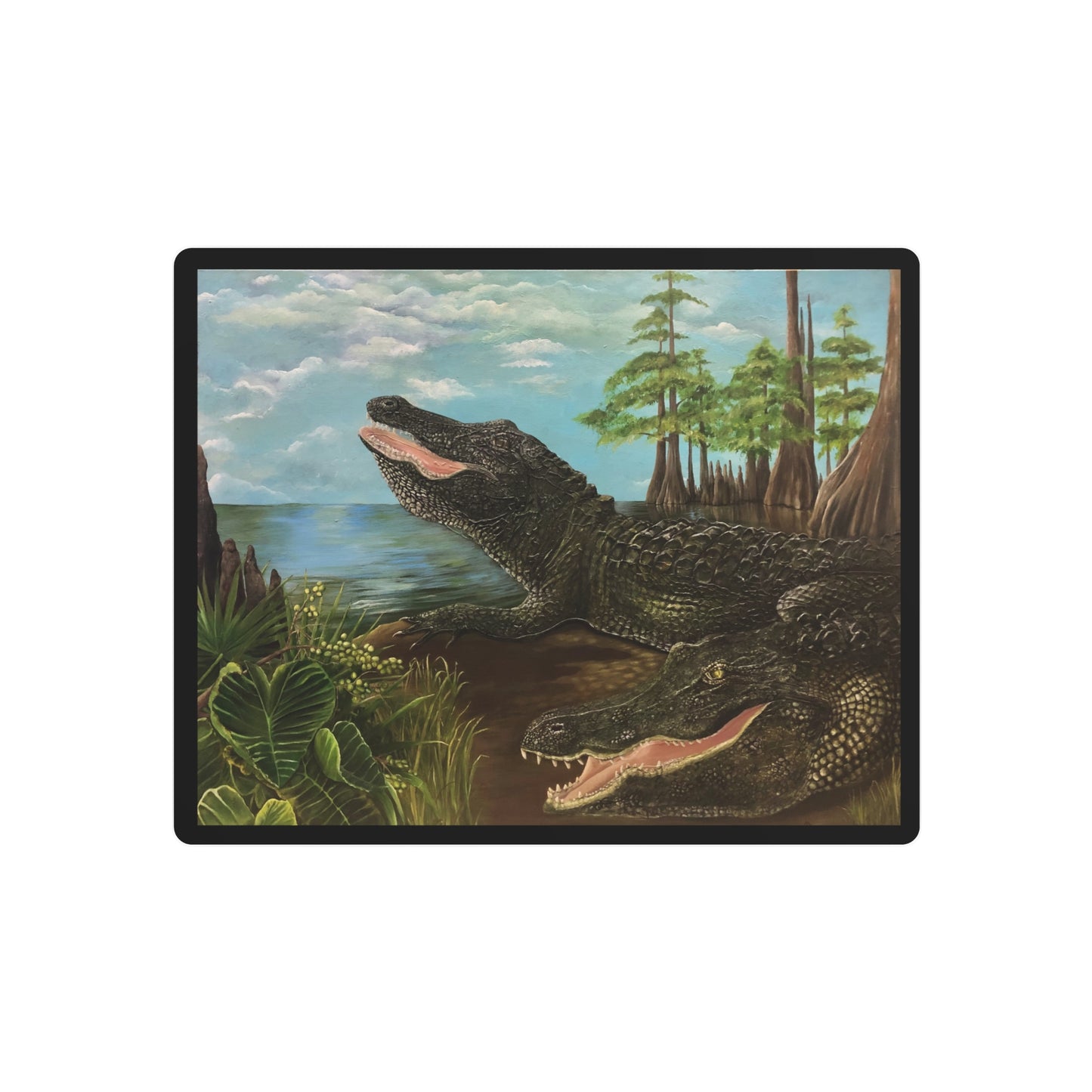 Metal Art Sign, Alligator Landing, Life on the Bayou Collection