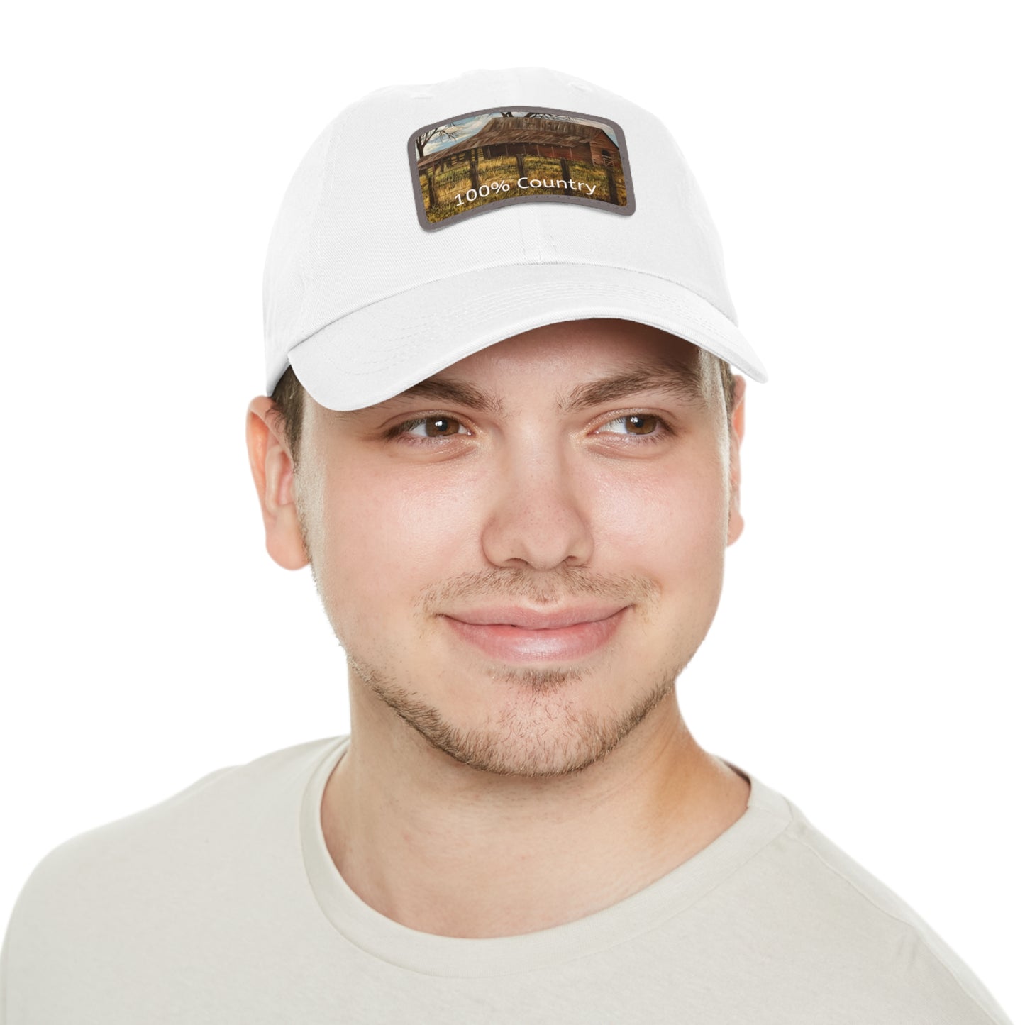 Dad Hat with Leather Patch (Rectangle), 100% Country, FrediFreds Home Collection