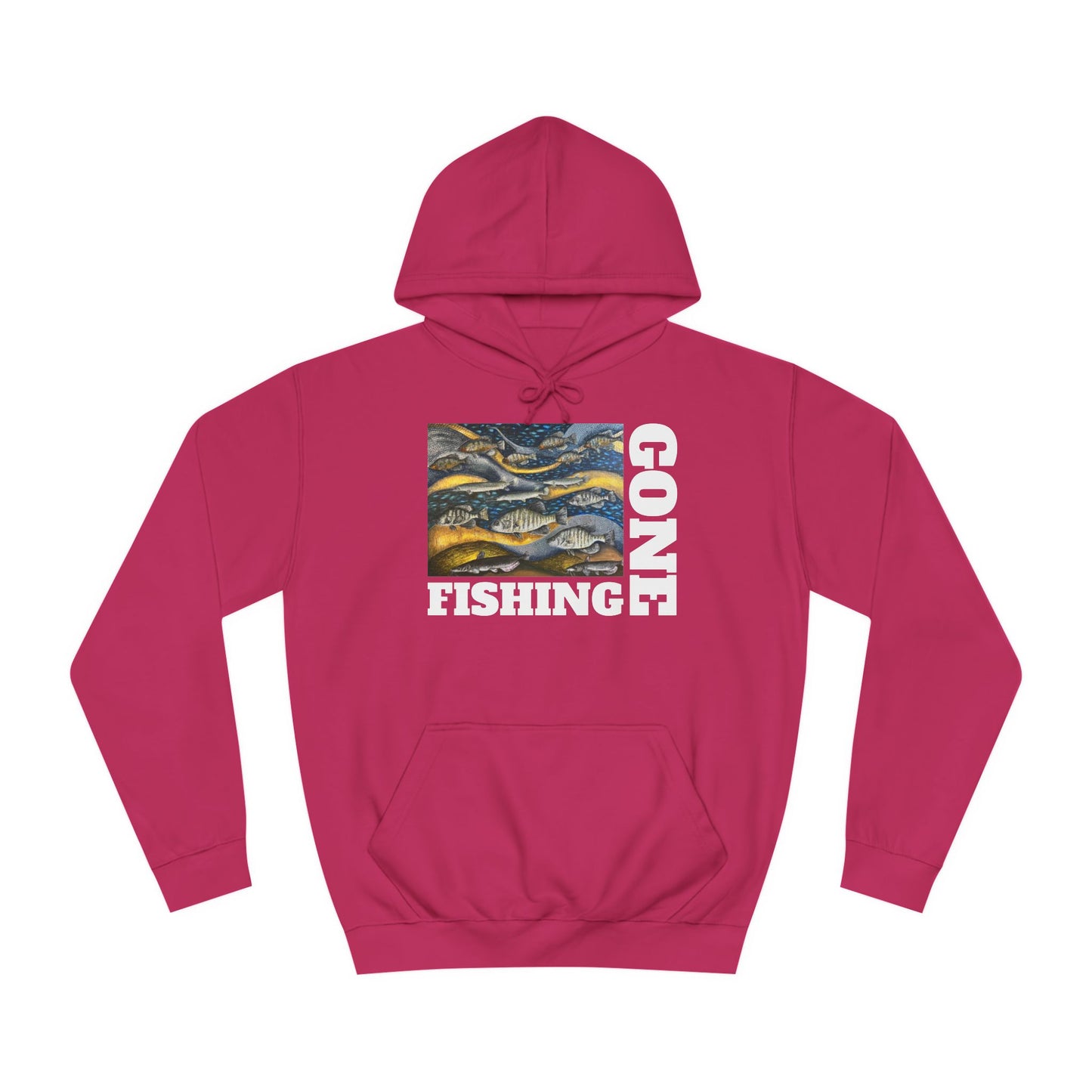 Unisex College Hoodie, Gone Fishing, FrediFreds Home Collection
