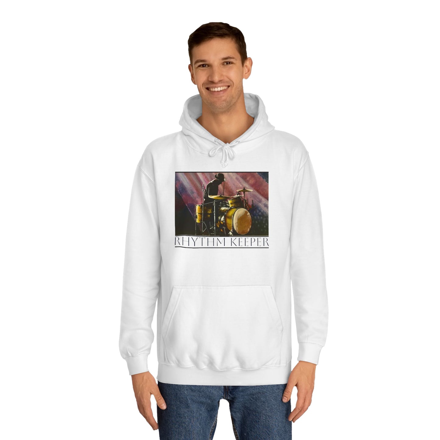 Unisex College Hoodie, Percussionist, Drummer, Band, Rhythm Master, Soul Music Collection