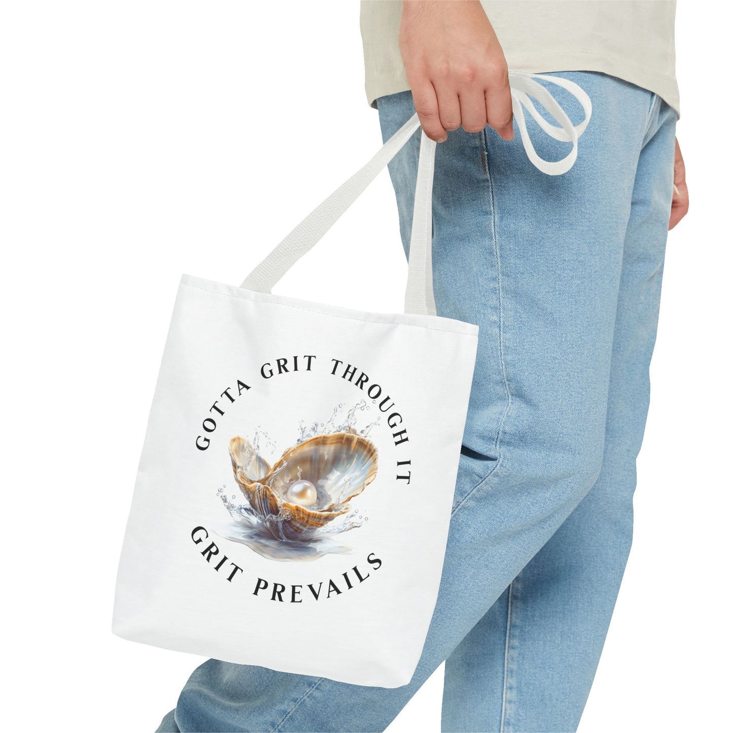 Tote Bag (AOP) "Gotta Grit Through It"