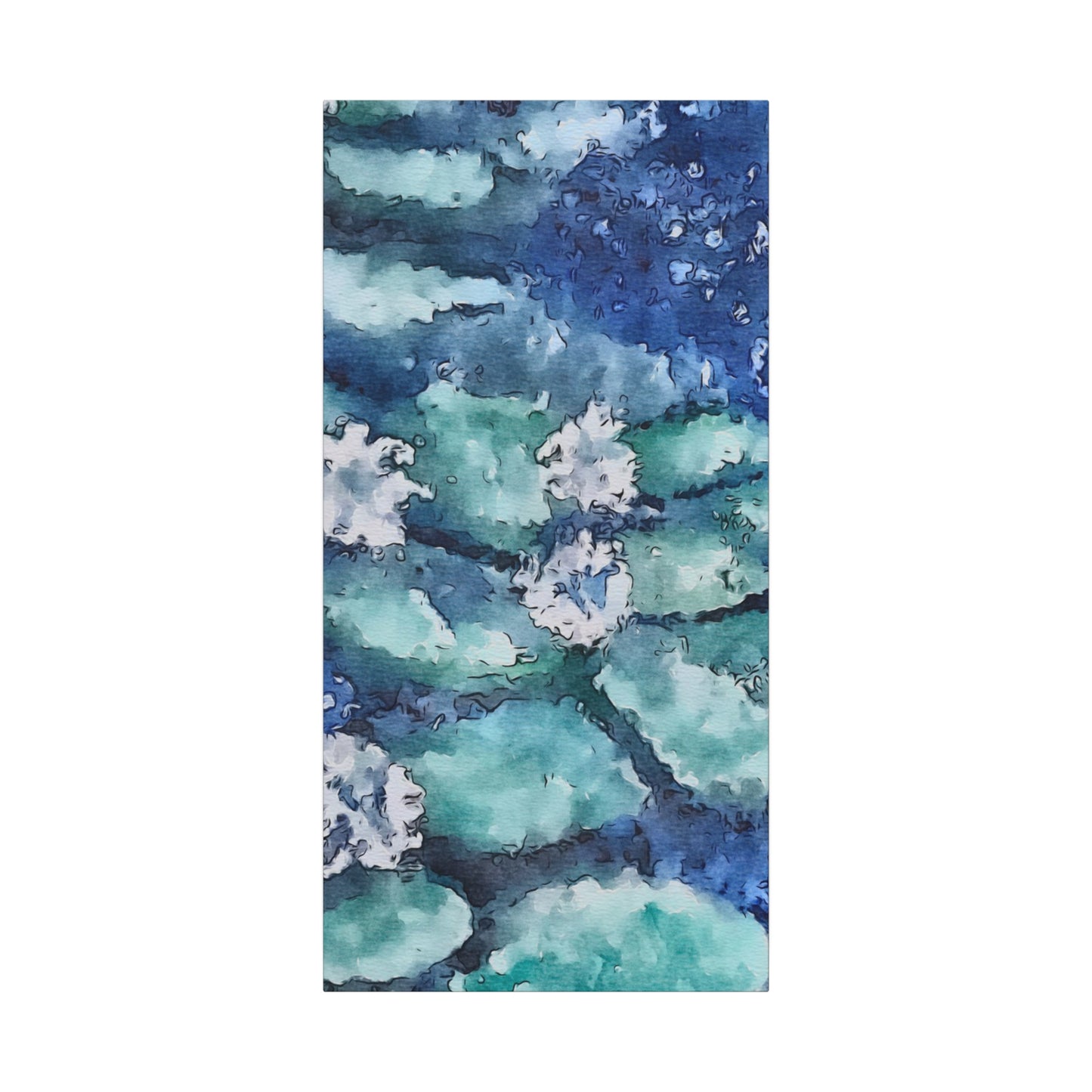 Matte Canvas, Stretched, 1.25", Water Lilies, Abstract, FrediFreds Home Collection