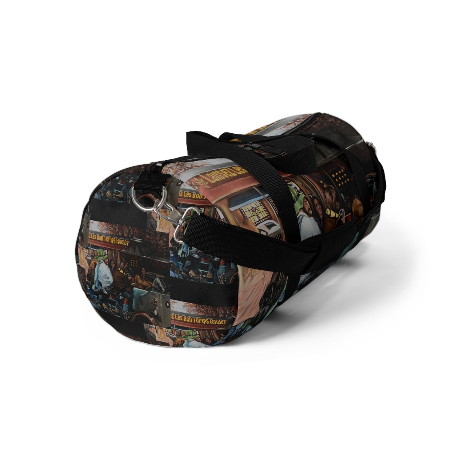 Duffel Bag With Print Design "Let the Good Times Roll"