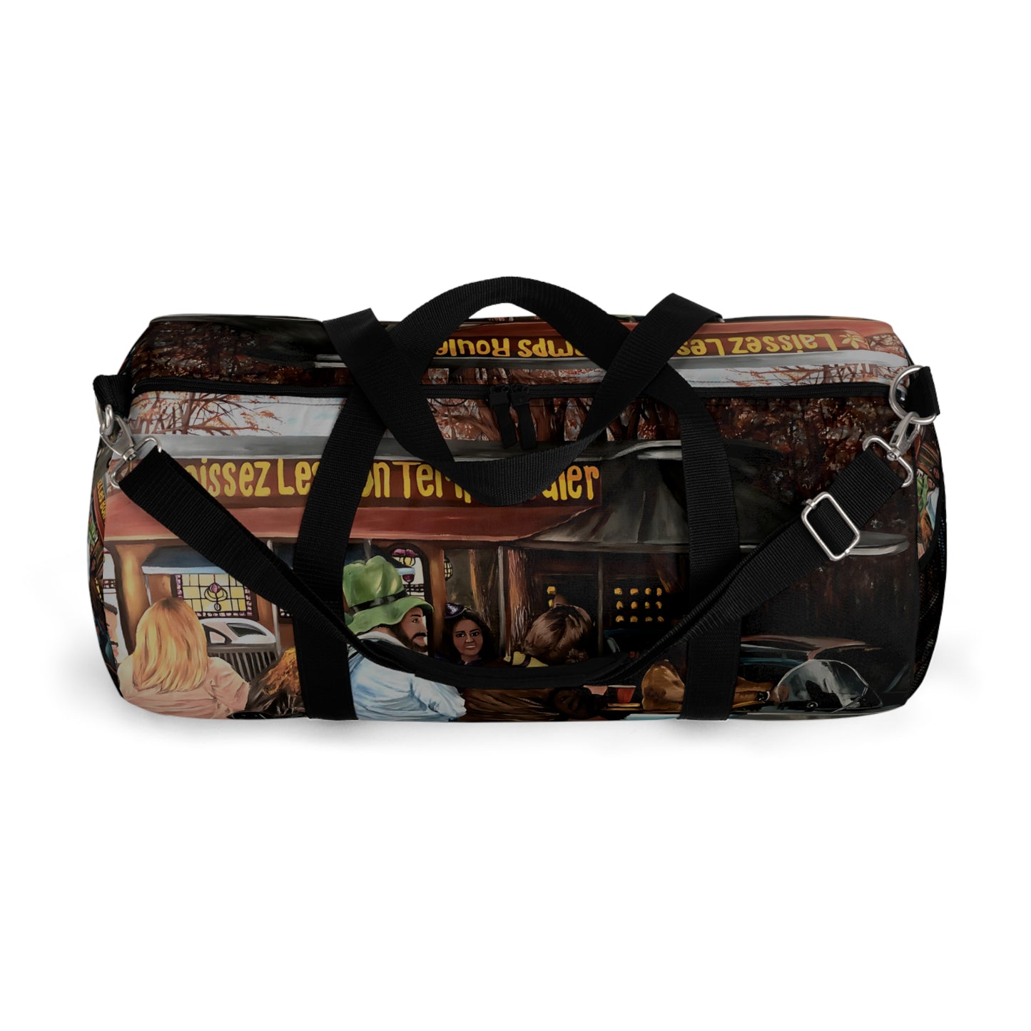 Duffel Bag With Print Design "Let the Good Times Roll"