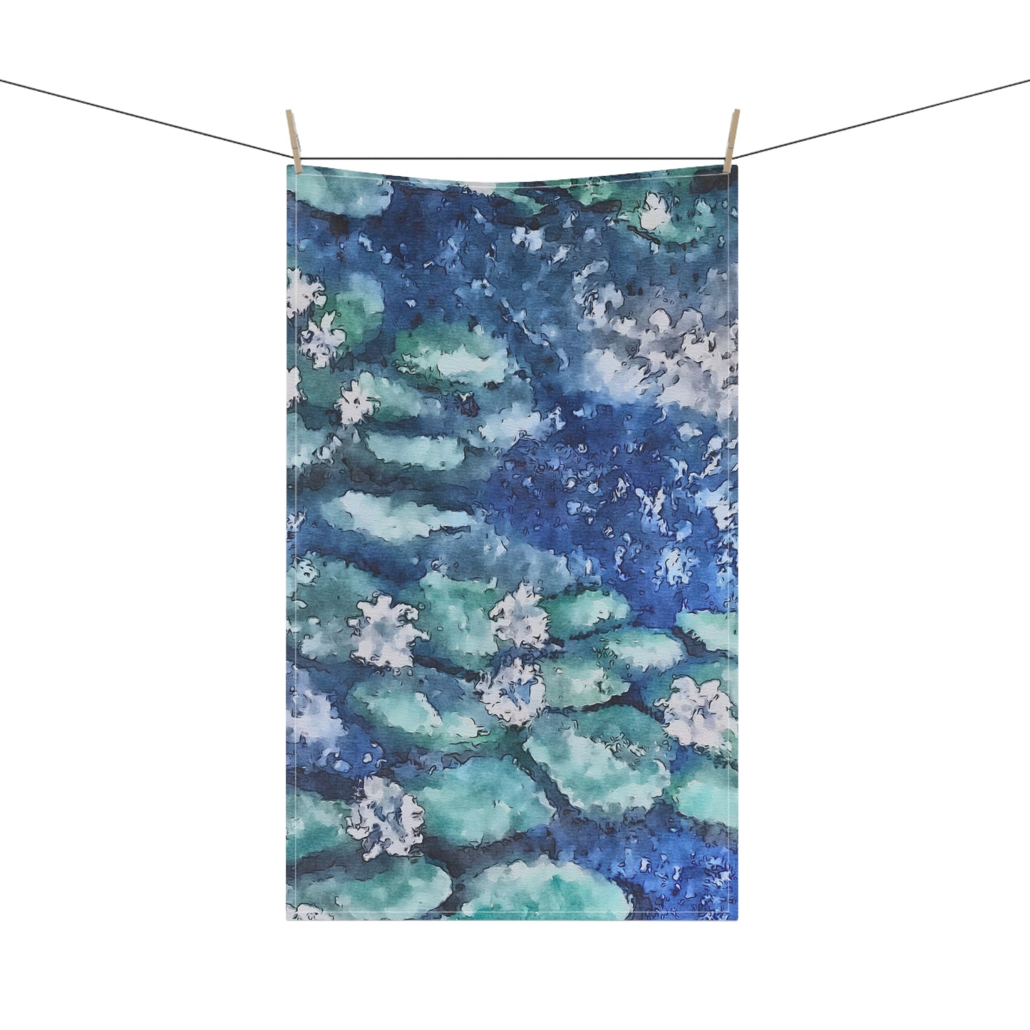 Tea Towels (cotton, poly), Water Lilies, FrediFreds Home Collection