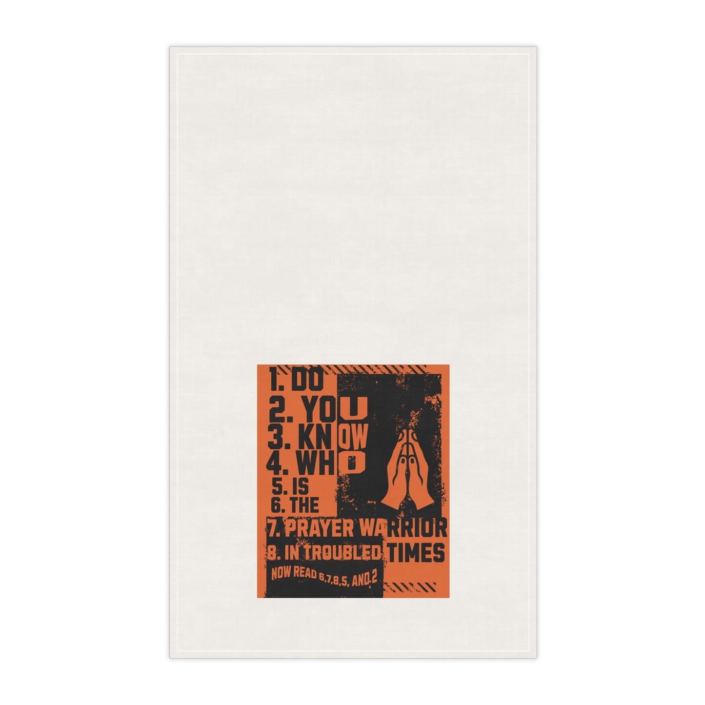 Tea Towels (cotton, poly) "Prayer Warrior ", FrediFreds Home Collection