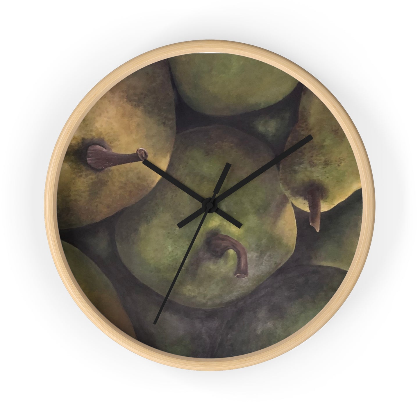 Wall Clock, Pear Delight Print Design,  FrediFreds Home Collection