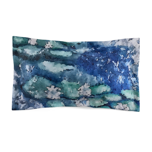 Microfiber Pillow Sham, Water Lilies, FrediFreds Home Collection