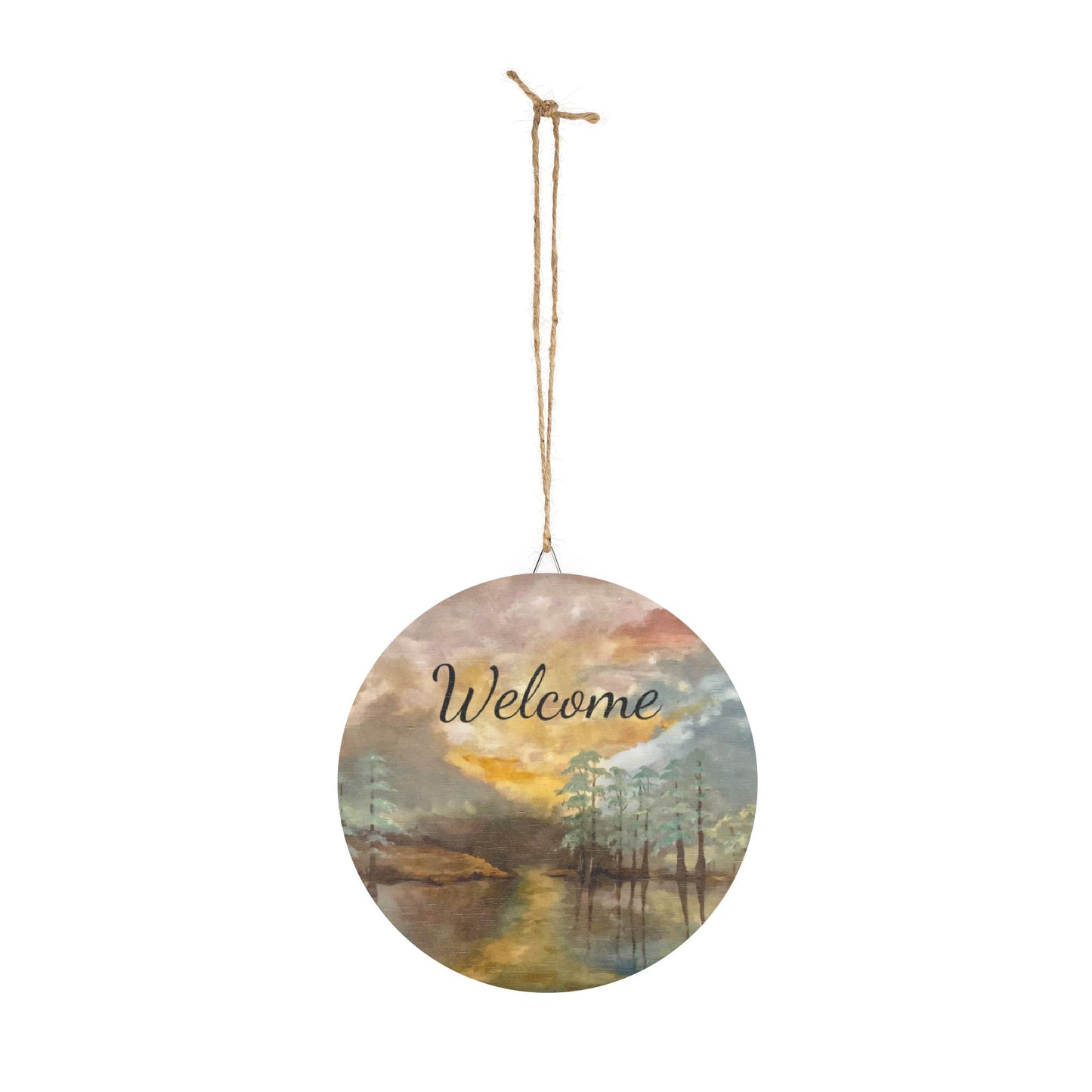 Wood Signs, Welcome, Moon Lake, FrediFreds Home Collection