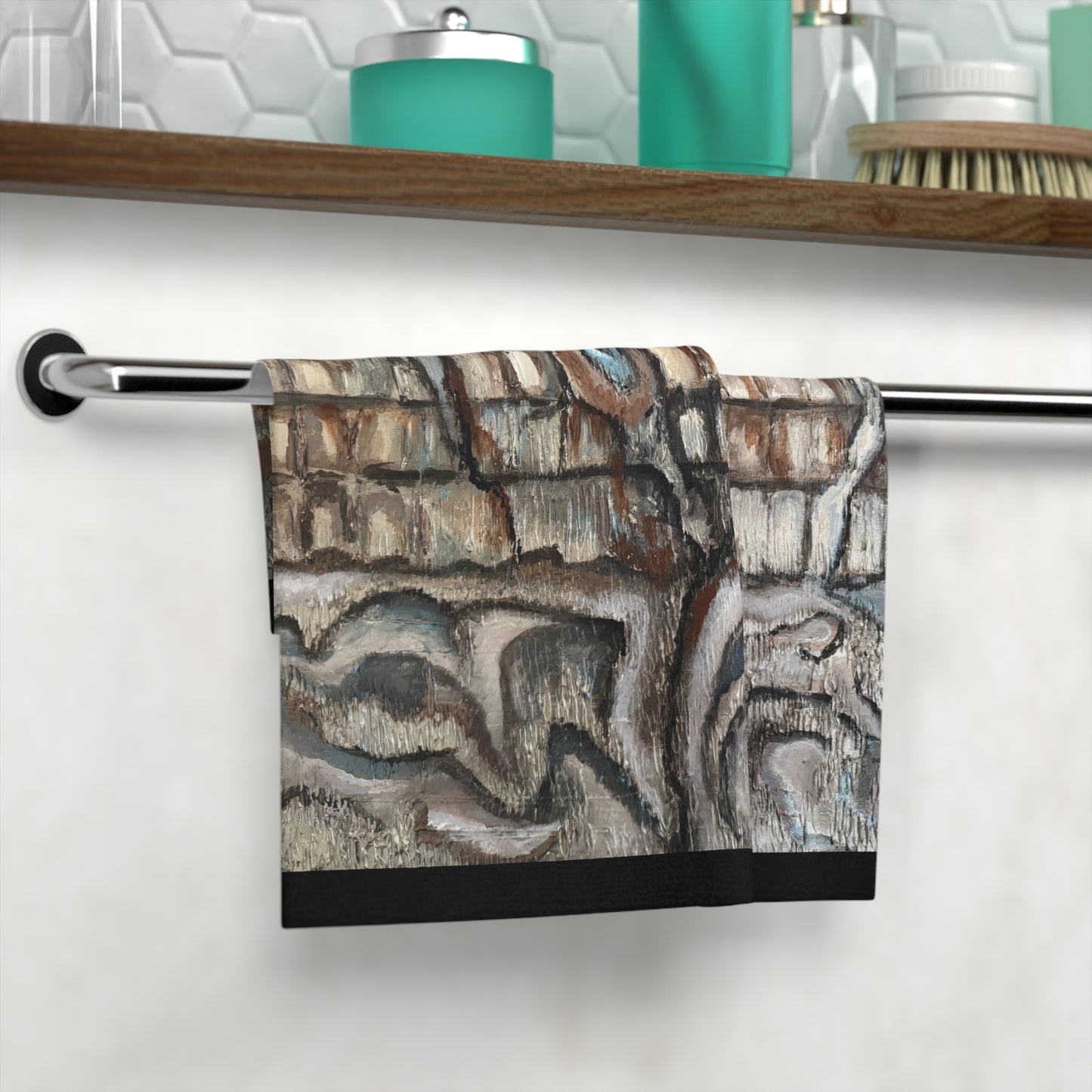 Face Towel, Artsy. Abstract Oyster Shells, FrediFreds Home Collection