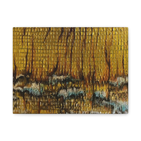 Matte Canvas, Stretched, 1.25", Gold Patina, Artwork, FrediFreds Home Collection