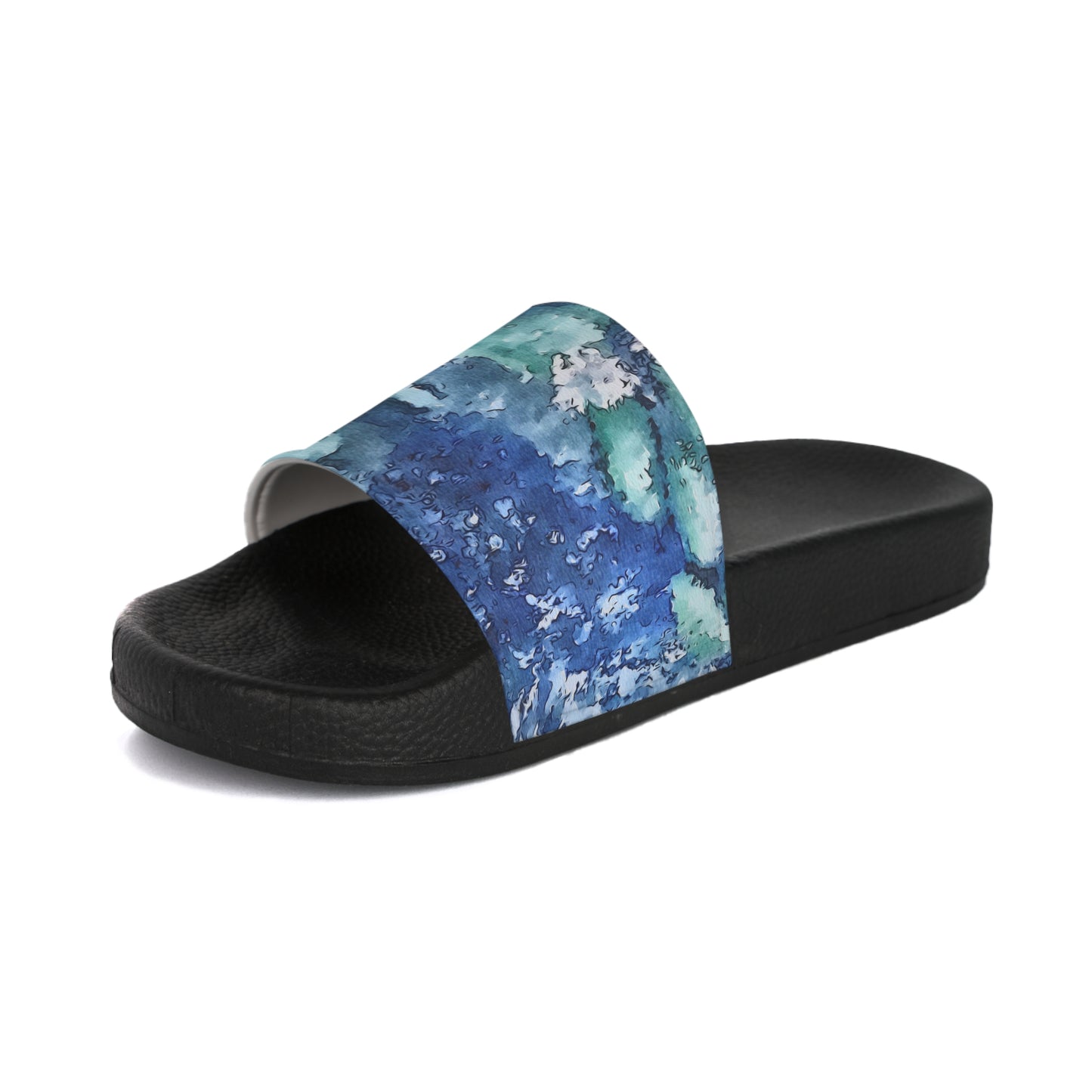 Women's Slide Sandals, Water Lillies, FrediFreds Home Collection