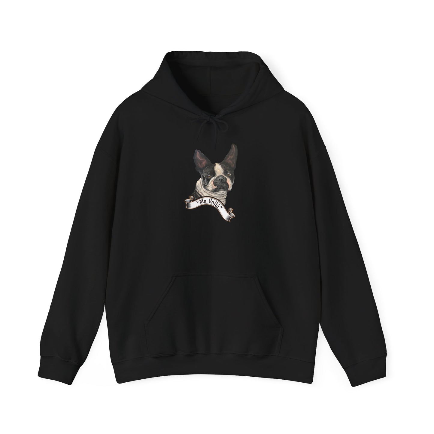 Unisex Heavy Blend™ Designed Animal Themed Print, Her I am!. Me Voila ™ Hooded Sweatshirt" Max Loves Pookie Collection